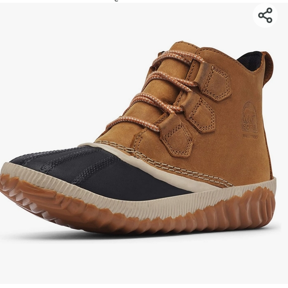 🥰 EUC Sorel Brand Out and About Ladies Leather Lace Up All Weather/Rainboot, 6 - Picture 3 of 16